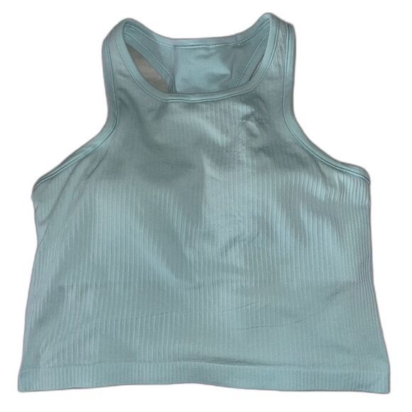 lululemon athletica Tops - Lululemon Ebb to Street Cropped Racerback Tank Light Support Blue Women’s 10